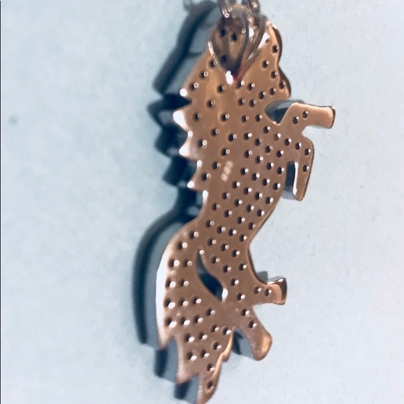 Swarovski Solid Sterling Silver Unicorn Necklace - Picture 6 of 8